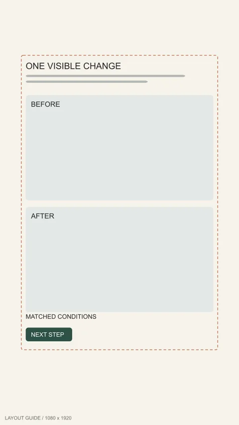 Static ad template: Stories comparison template, 1080 by 1920 pixels