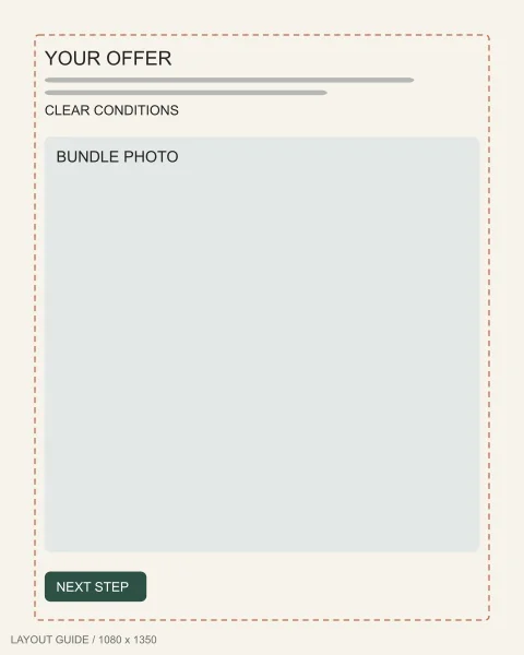 Static ad template: Bundle promotion template, 1080 by 1350 pixels