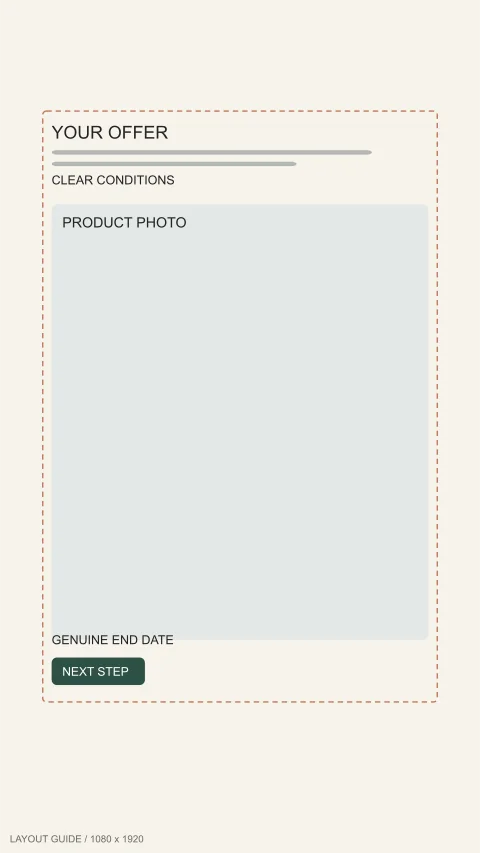 Static ad template: Stories offer template, 1080 by 1920 pixels
