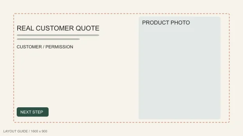Static ad template: Landscape review template, 1600 by 900 pixels